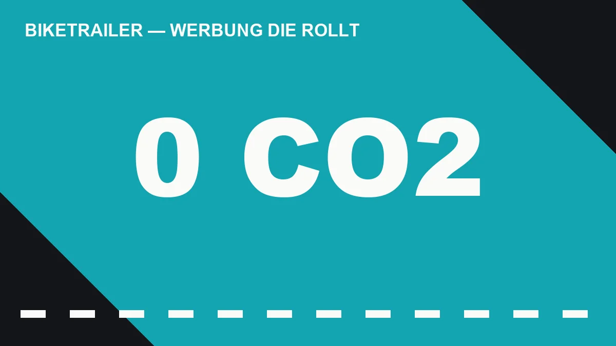 0 CO2 — nachhaltige Aussenwerbung mit dem Velo